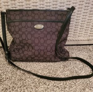 Coach Signature Outline File Crossbody
